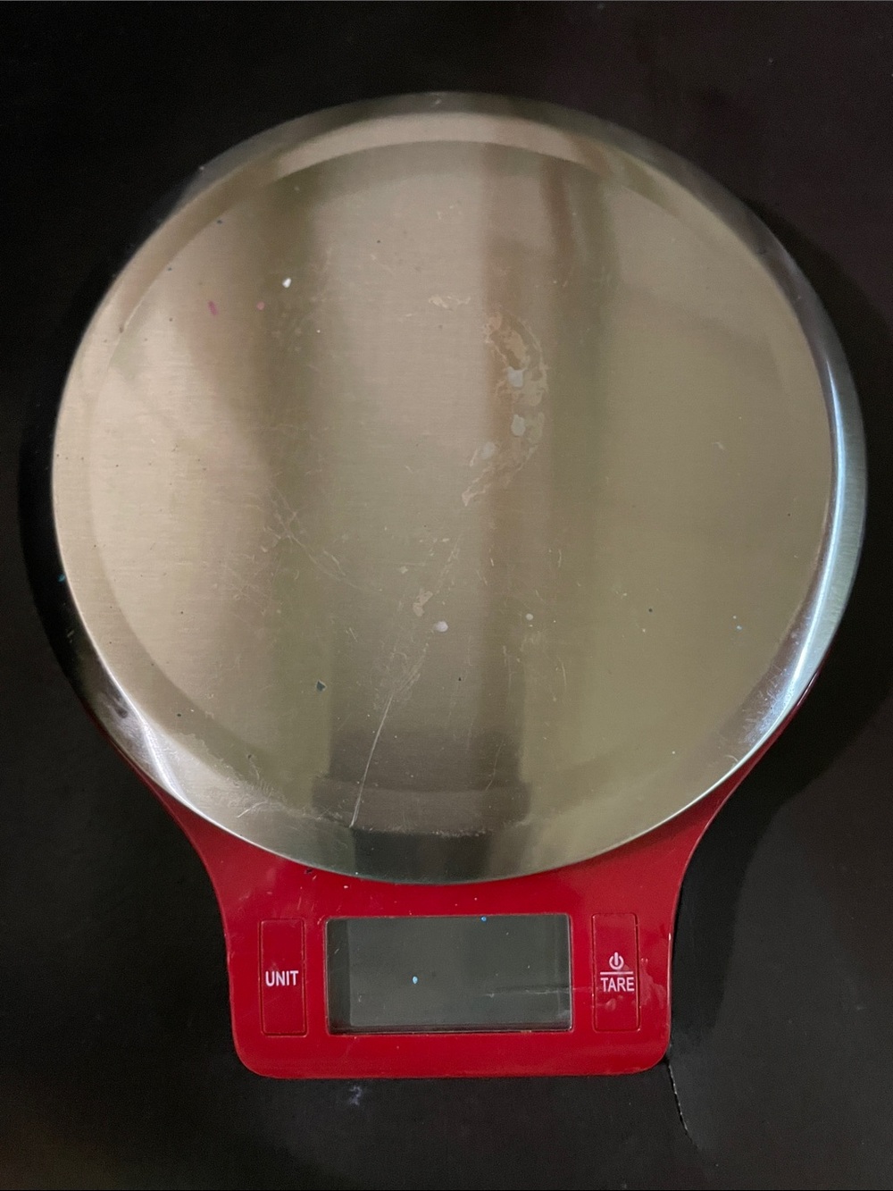 Mainstays Red Digital Kitchen Scale with Stainless Steel Platform